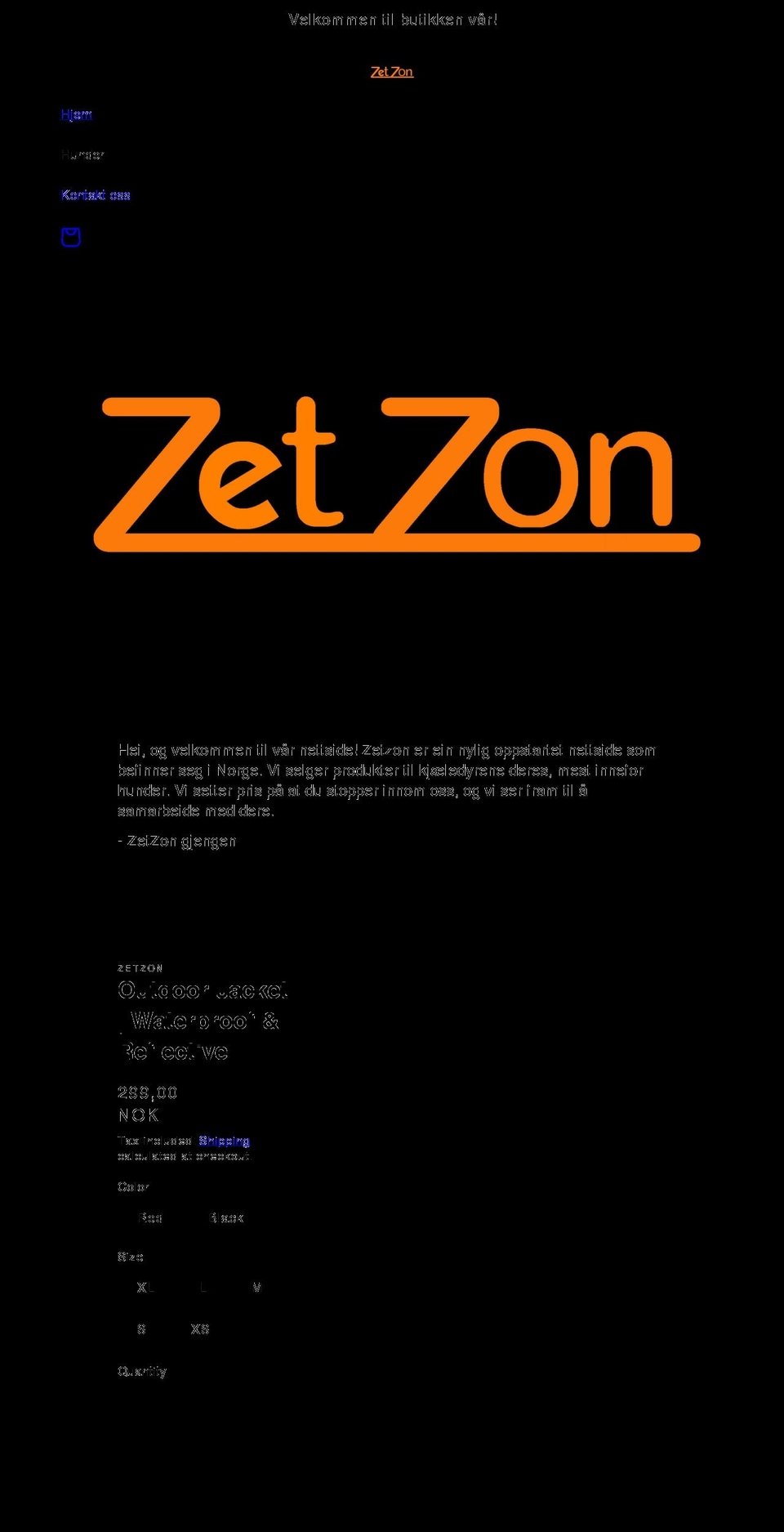 zetzon.com shopify website screenshot