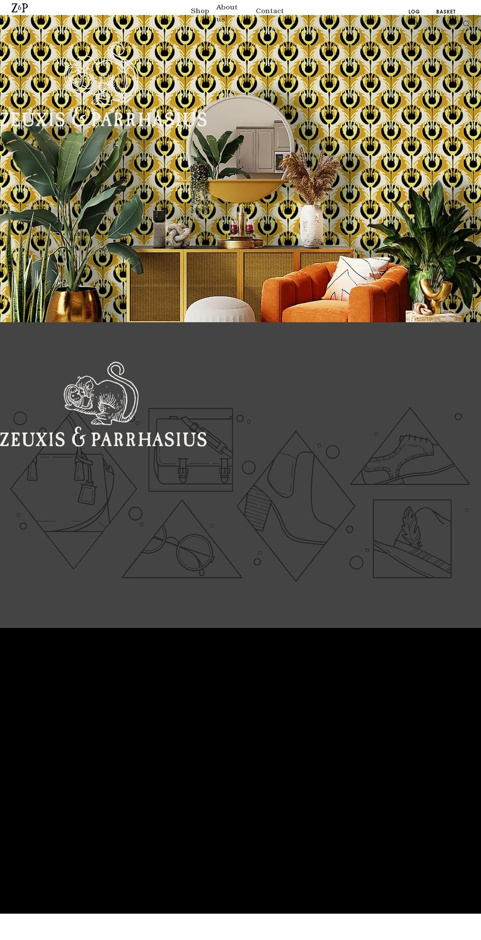 zeuxis-parrhasius.com shopify website screenshot