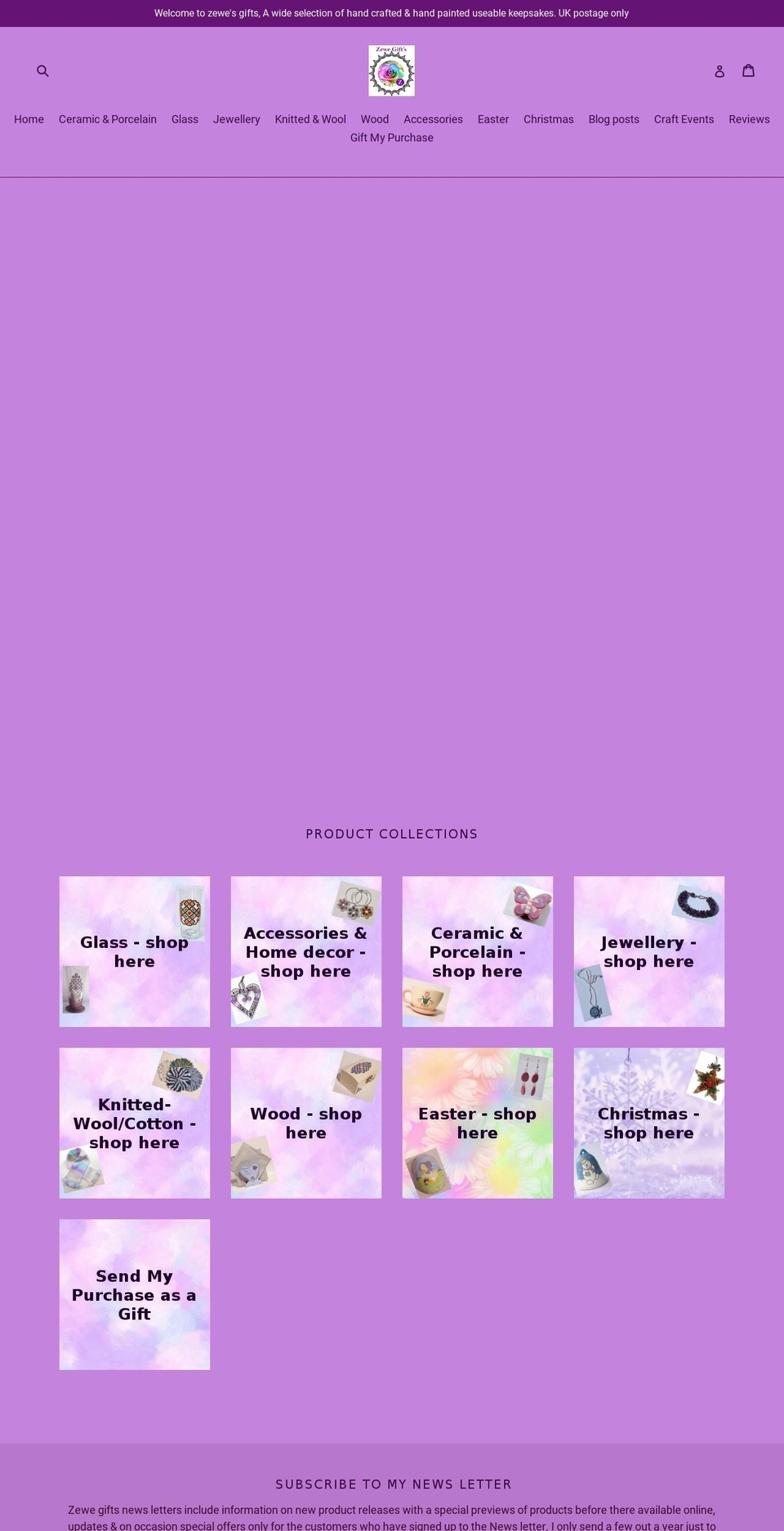 zewegifts.co.uk shopify website screenshot