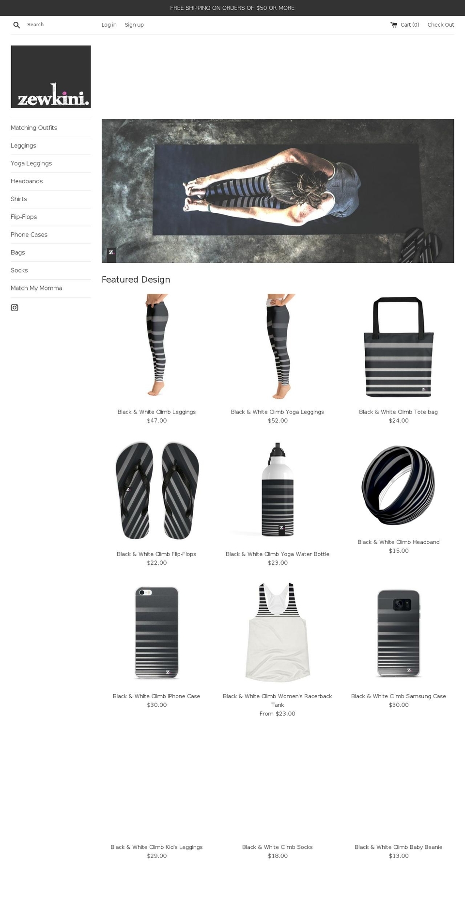 zewkini.com — Shopify storefront screenshot