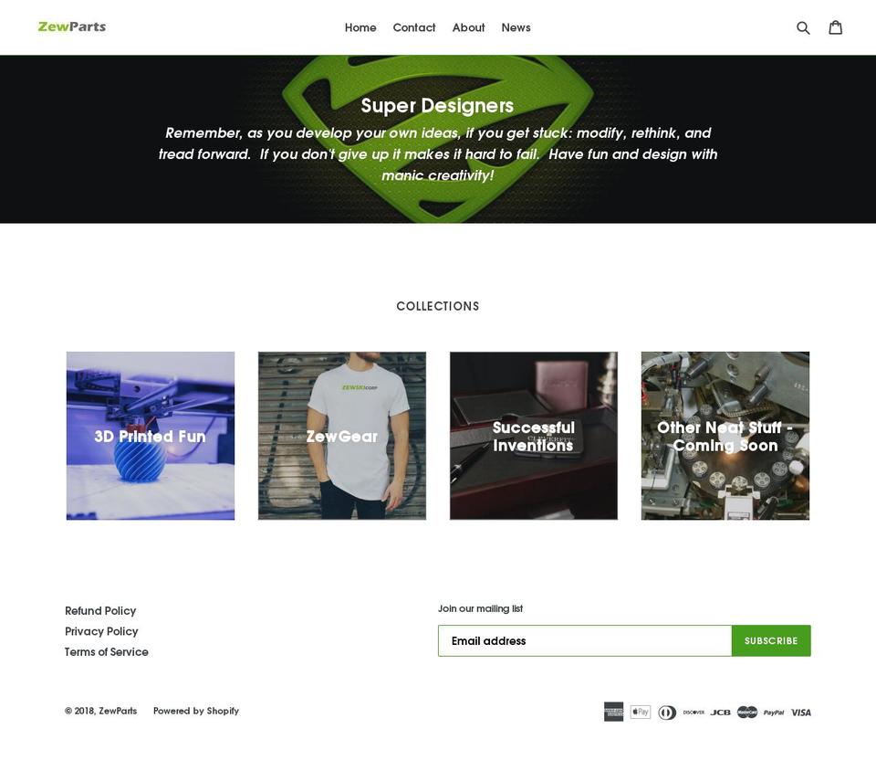 zewparts.com — Shopify storefront screenshot