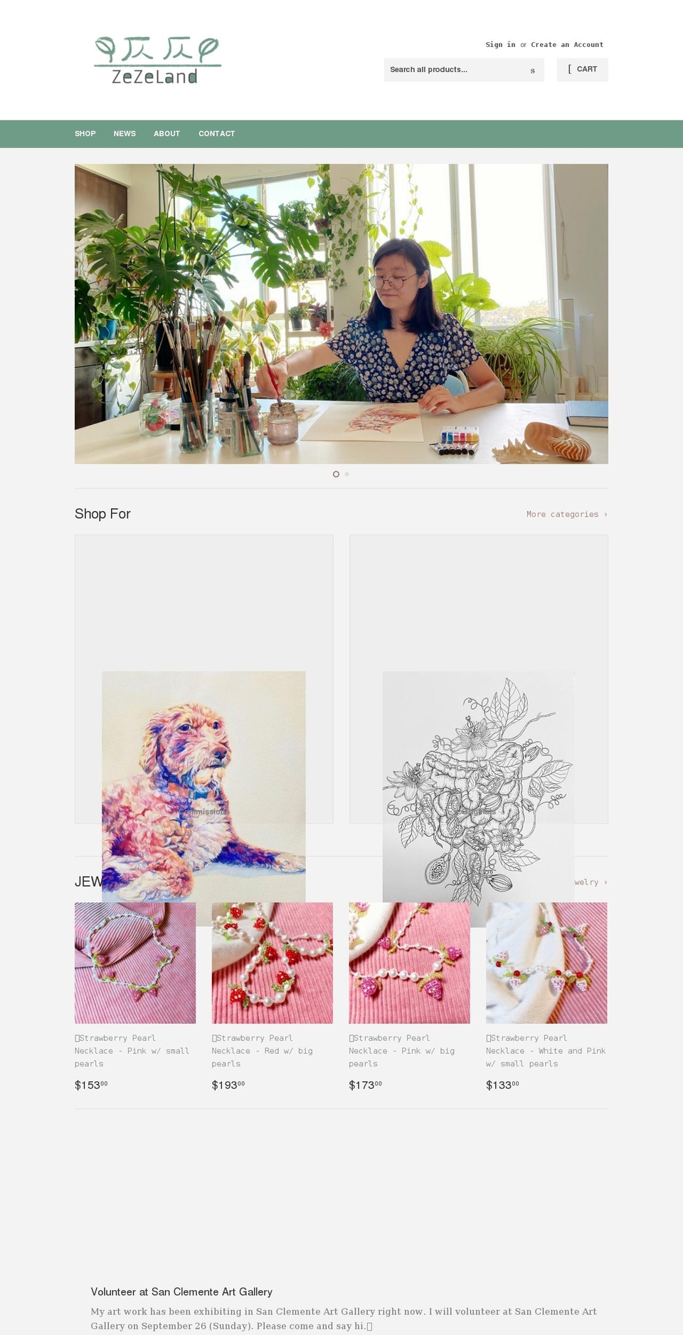 zezeland.com shopify website screenshot