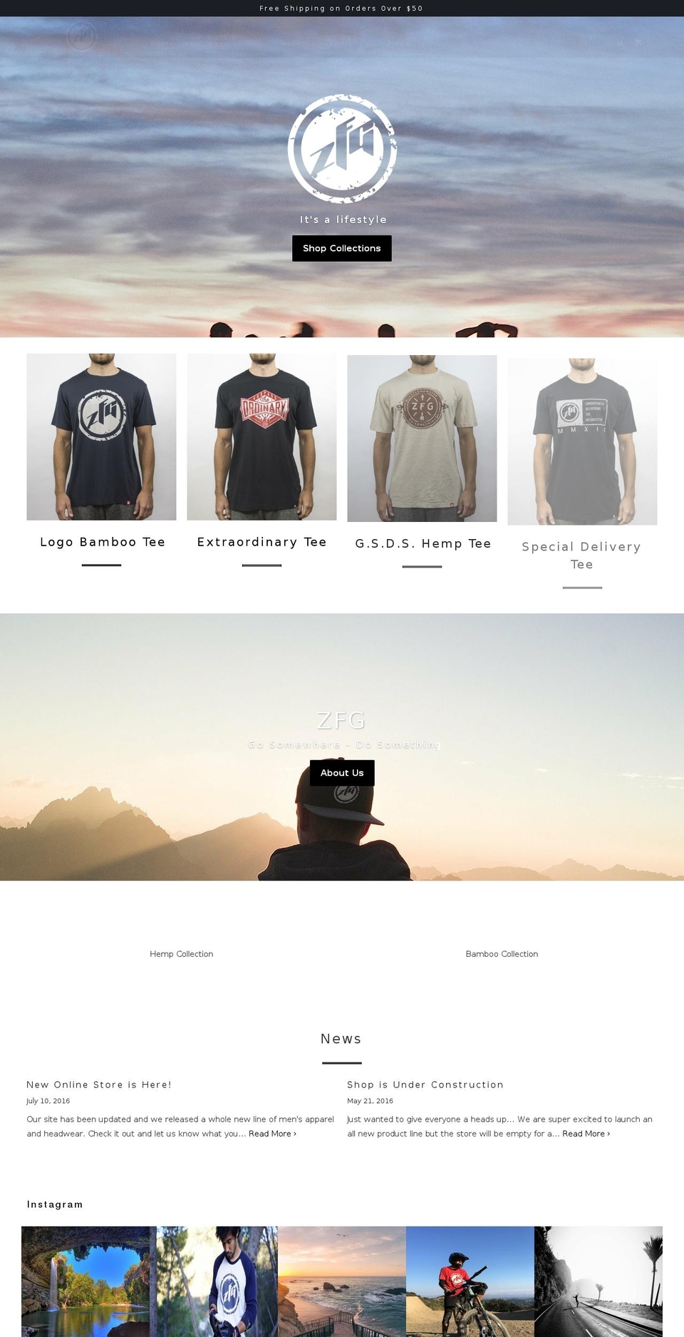 zfgcollective.com — Shopify storefront screenshot