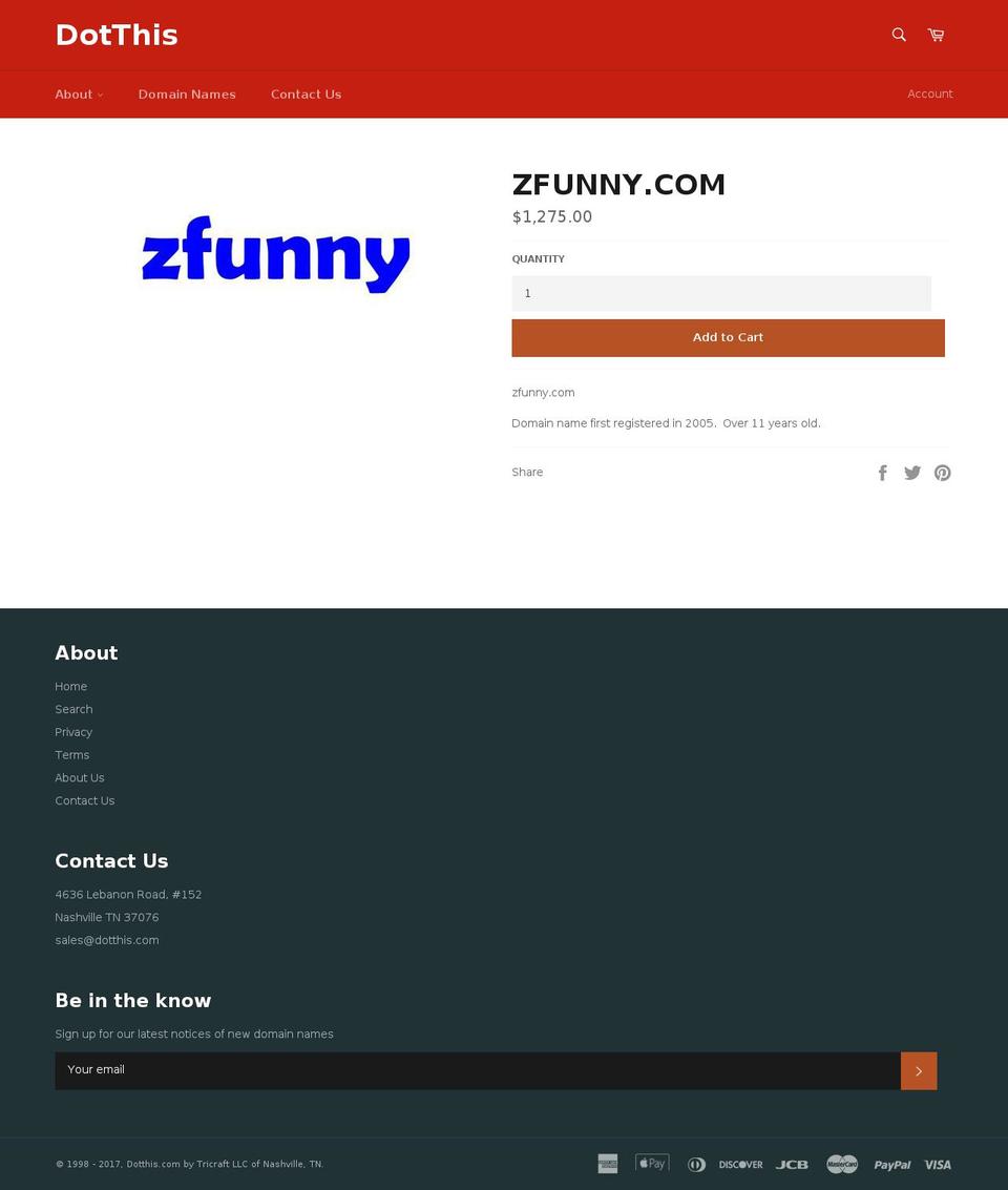 zfunny.com shopify website screenshot