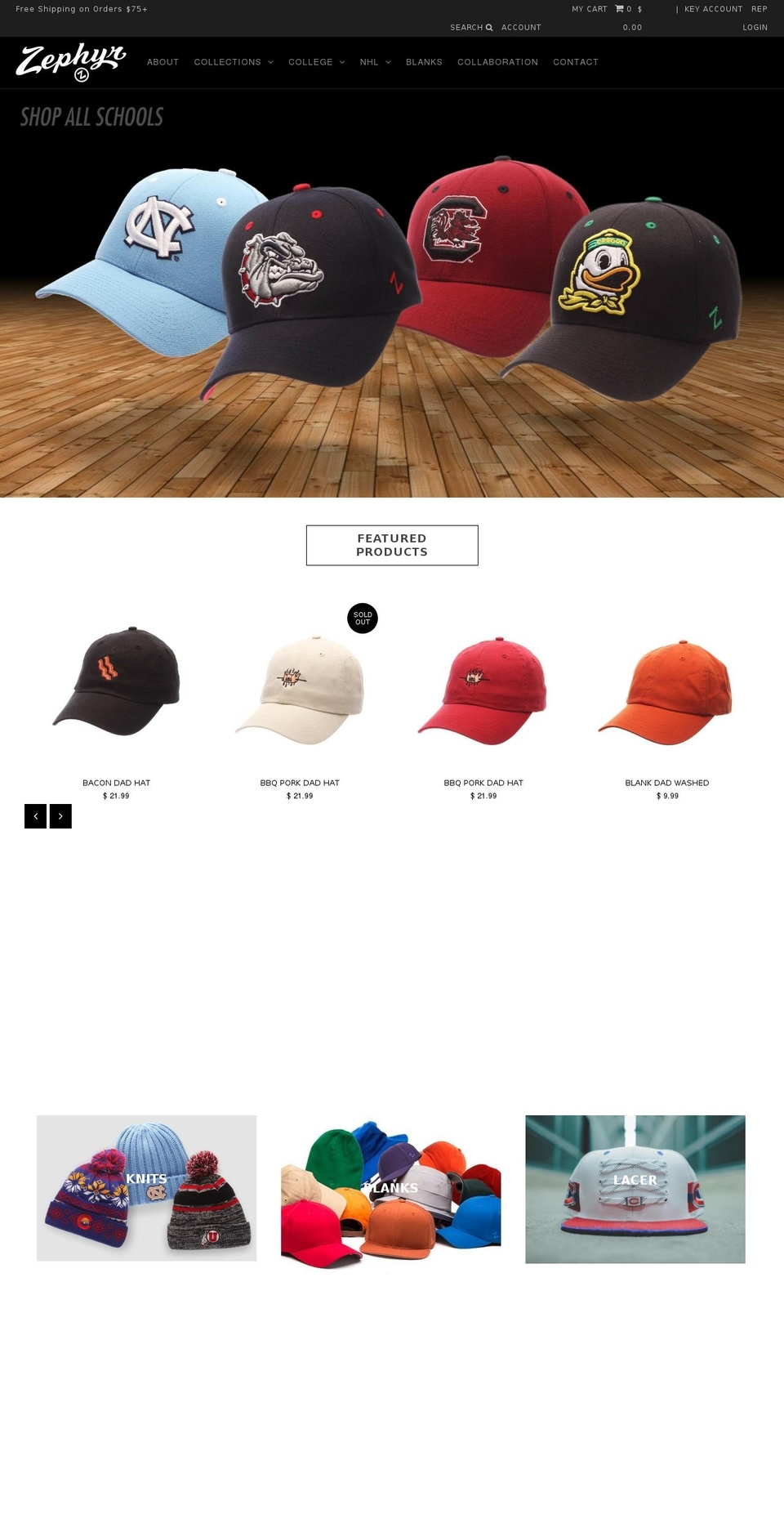 zhats.com shopify website screenshot