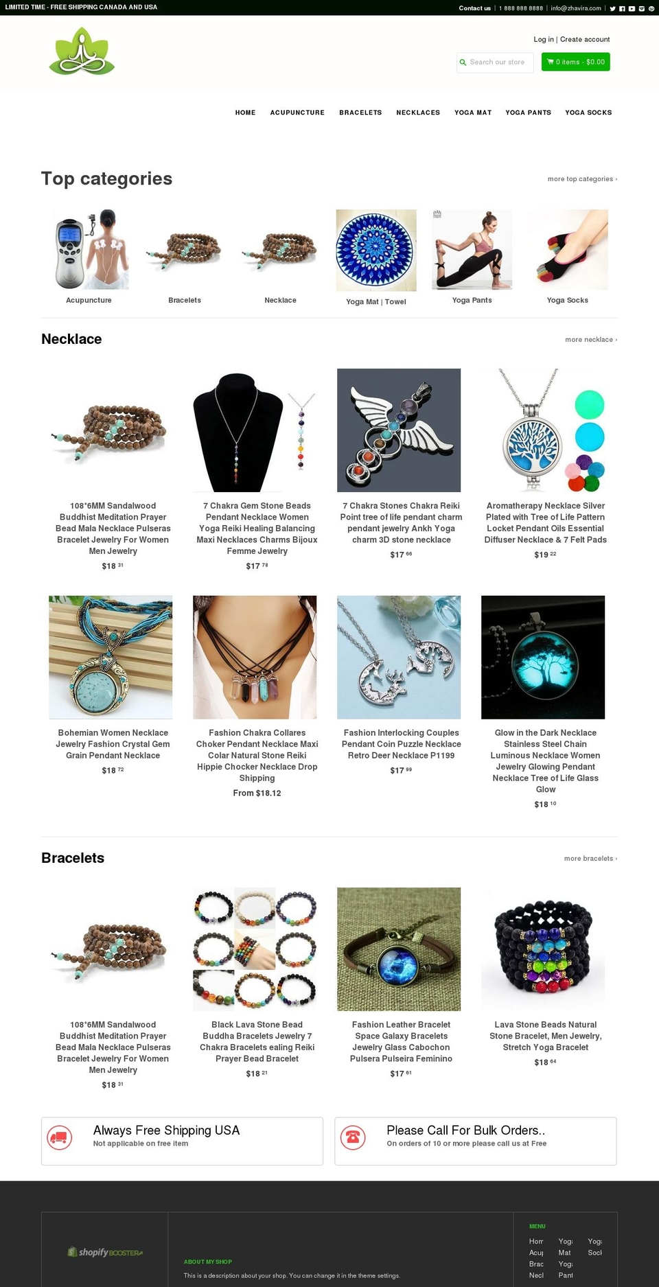 zhavira.com shopify website screenshot