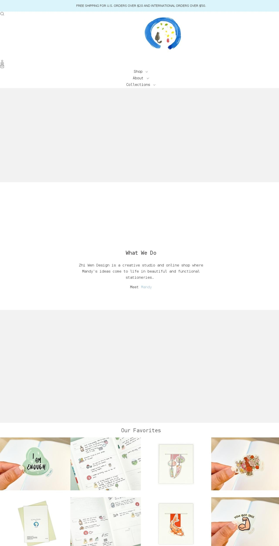 zhiwendesign.com shopify website screenshot