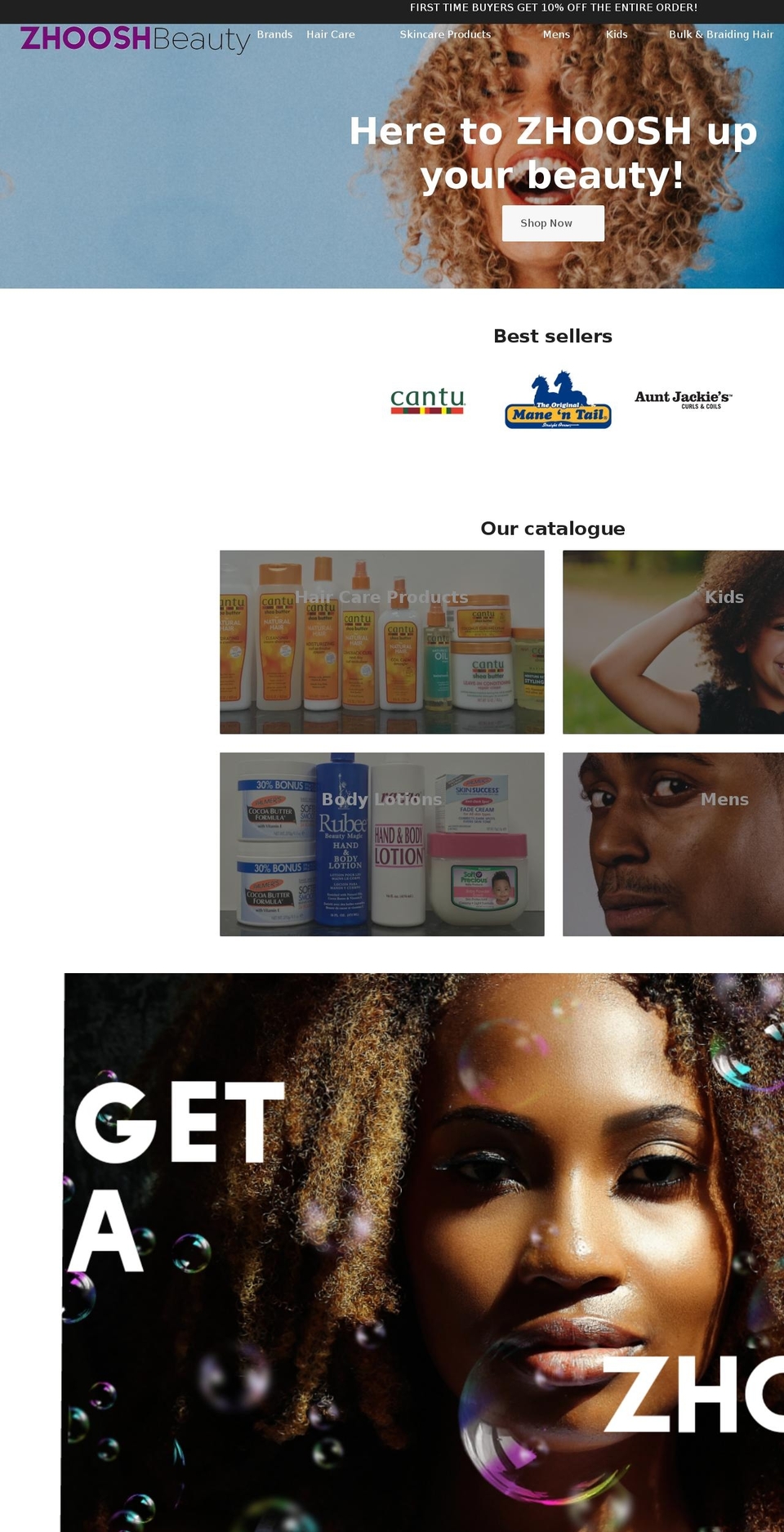 zhooshbeauty.com shopify website screenshot