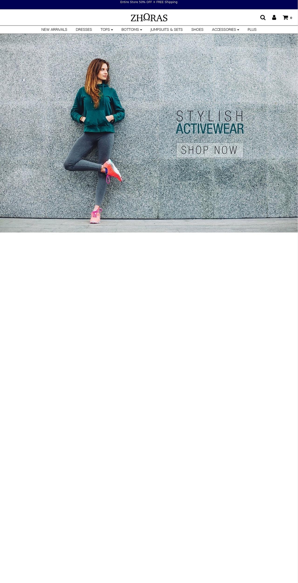 zhoras.com — Shopify storefront screenshot