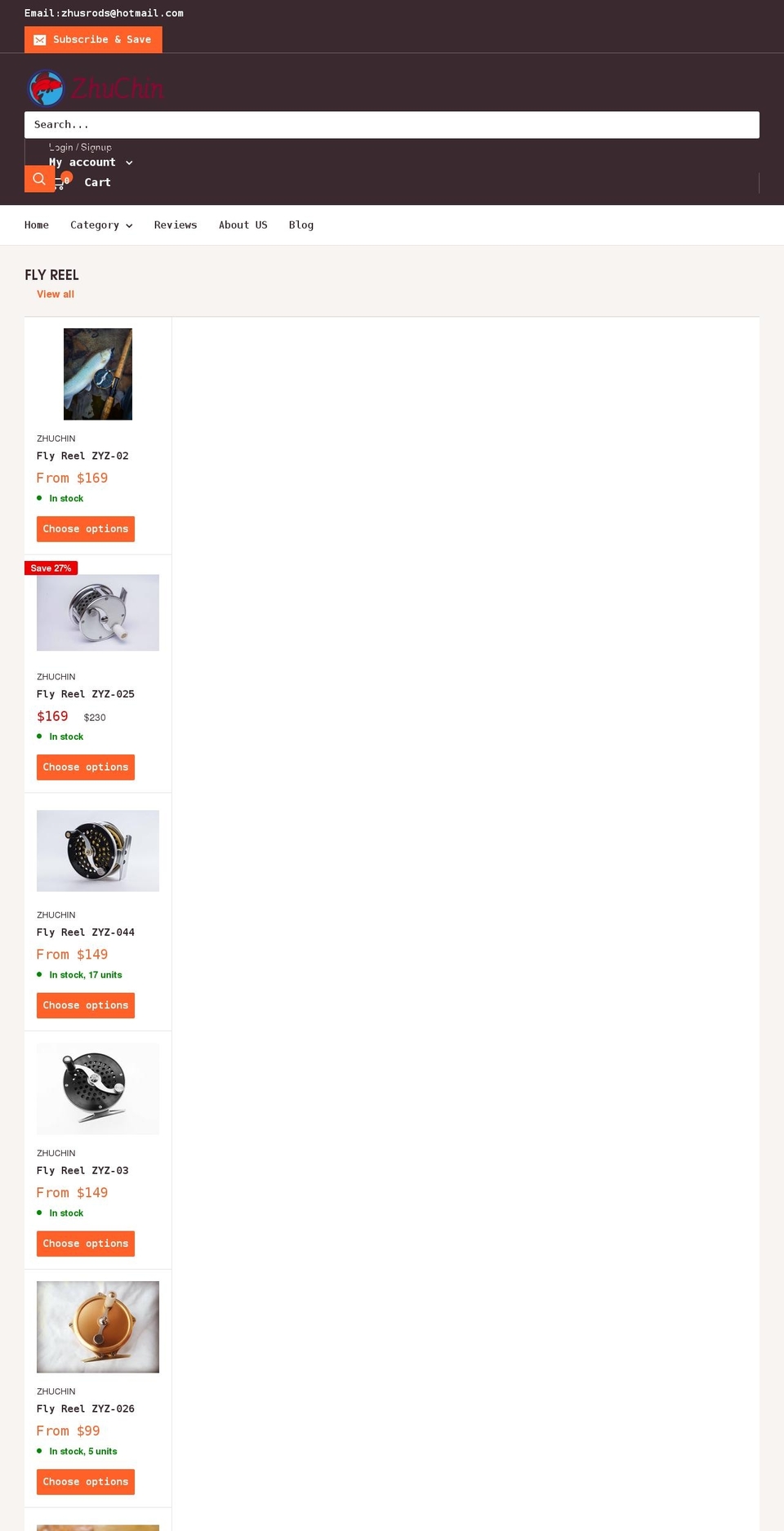 zhuchin.com shopify website screenshot