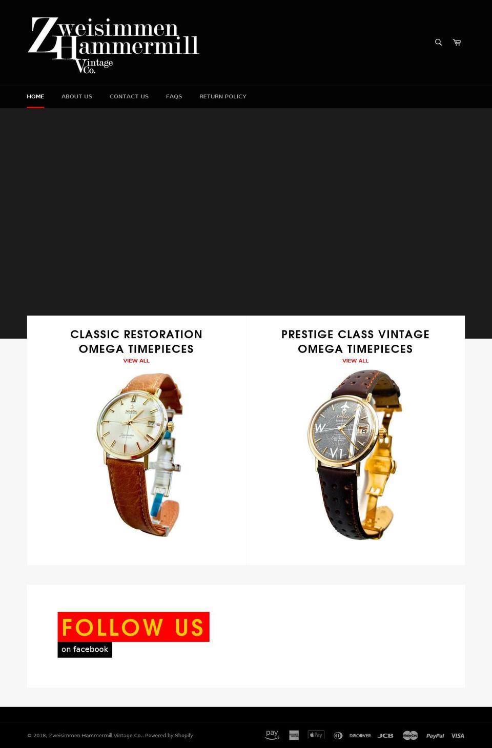 zhvintageco.com — Shopify storefront screenshot