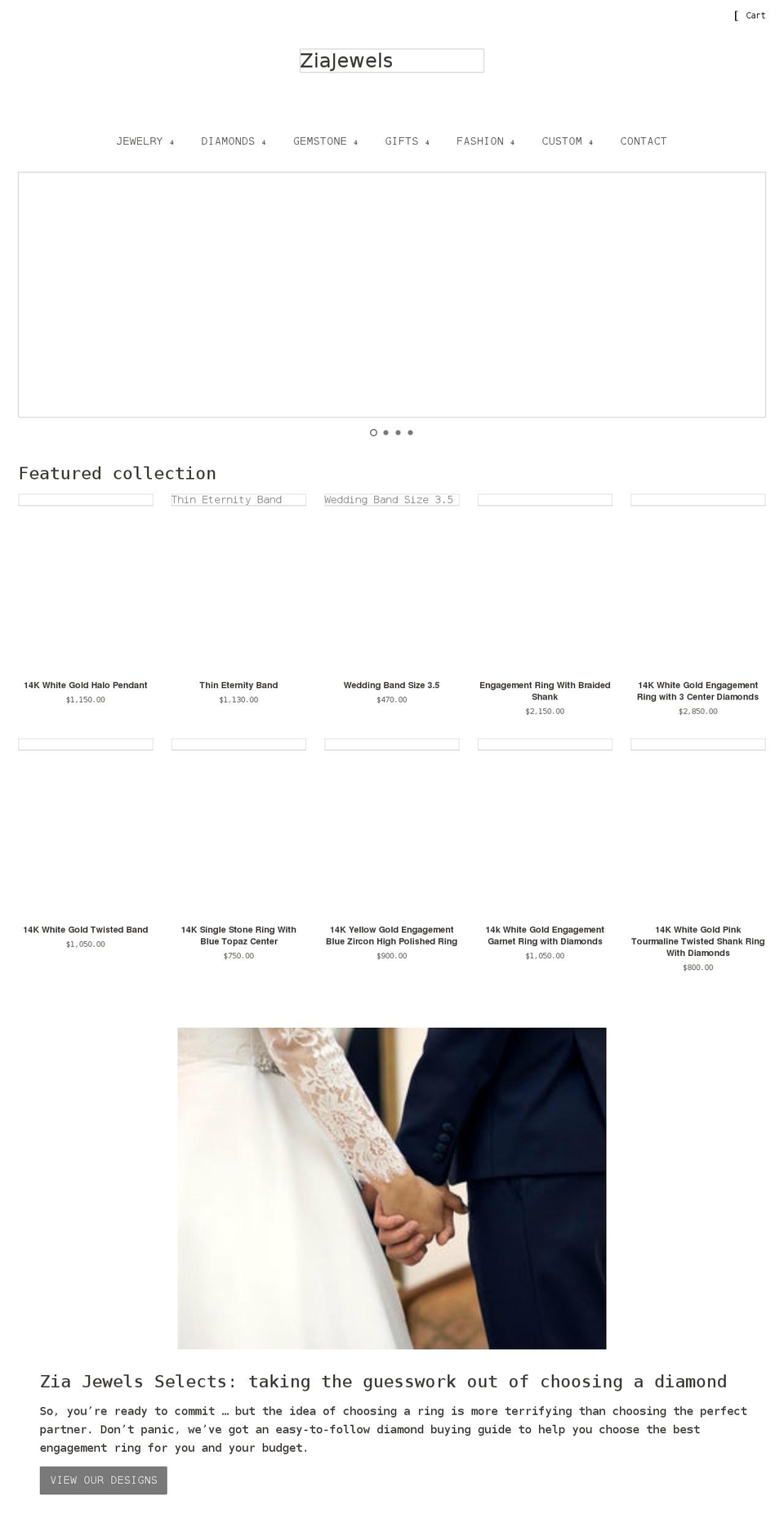 zia3designs.com shopify website screenshot