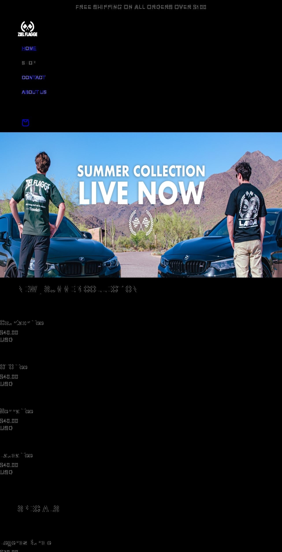 zielflagge.com shopify website screenshot