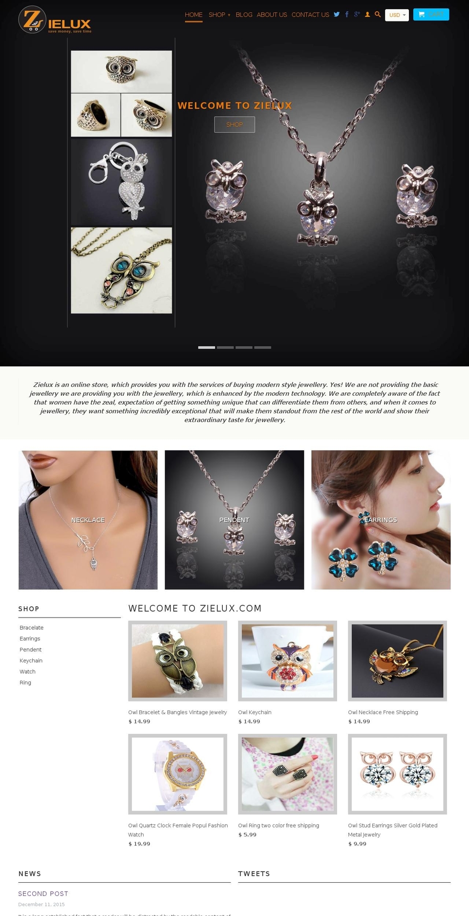 zielux.com shopify website screenshot