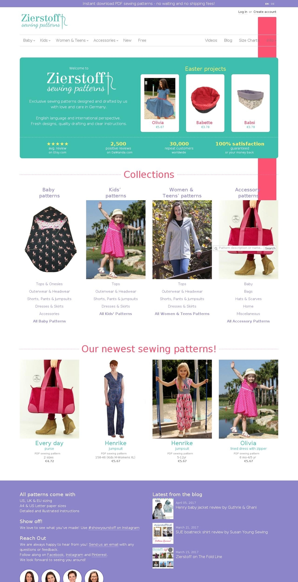 zierstoff.com shopify website screenshot