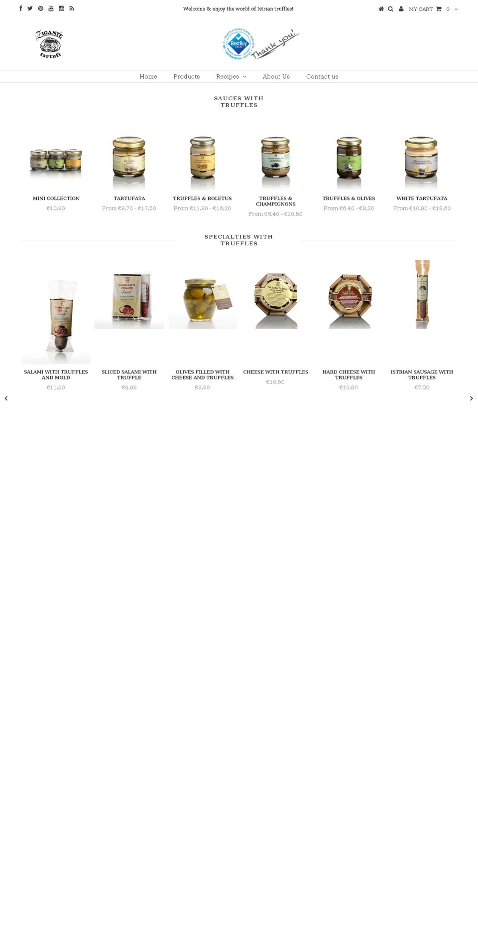 ziganteshop.com shopify website screenshot