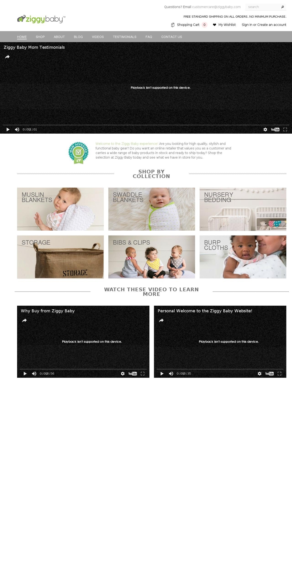 ziggybaby.com shopify website screenshot