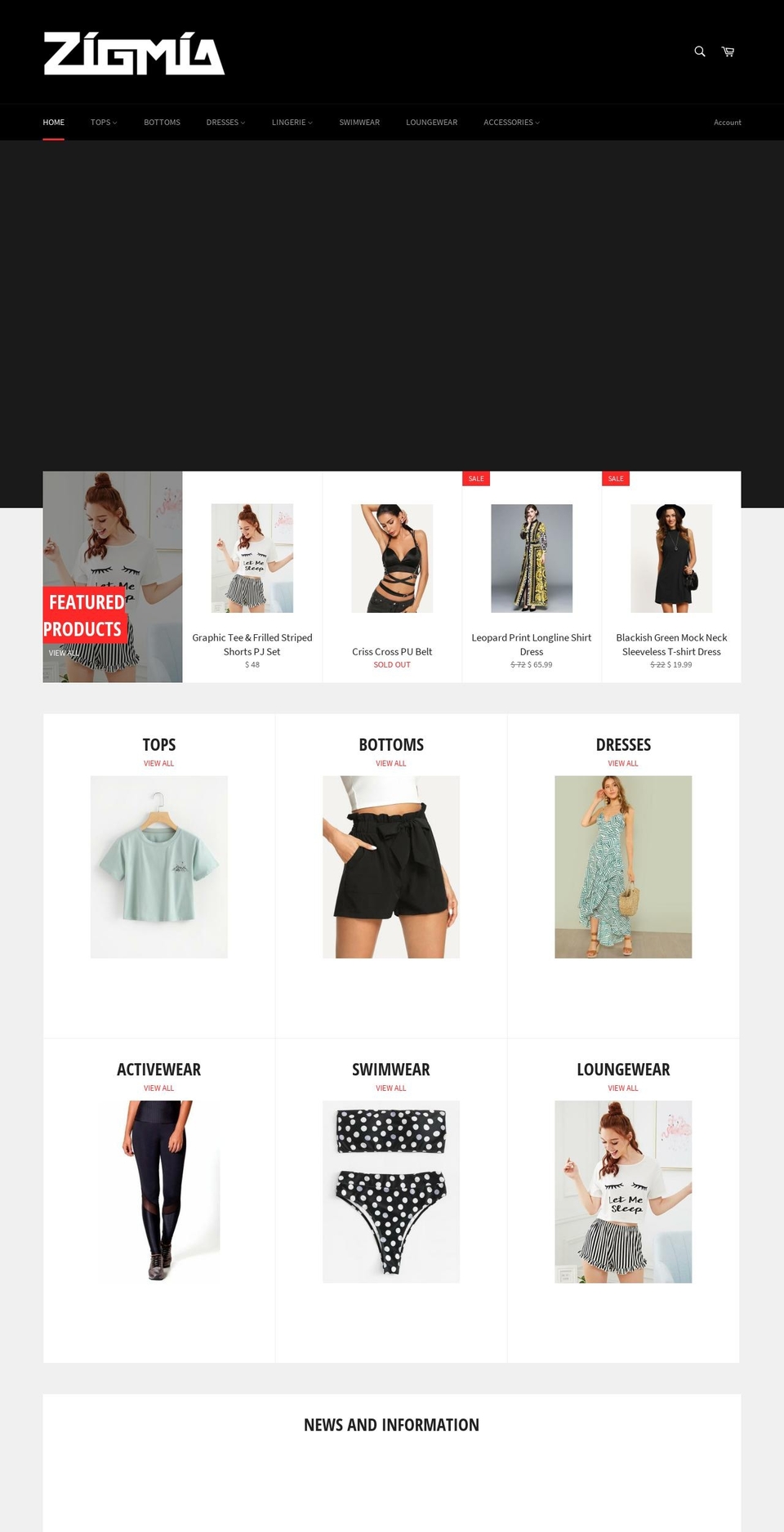 zigmia.com shopify website screenshot