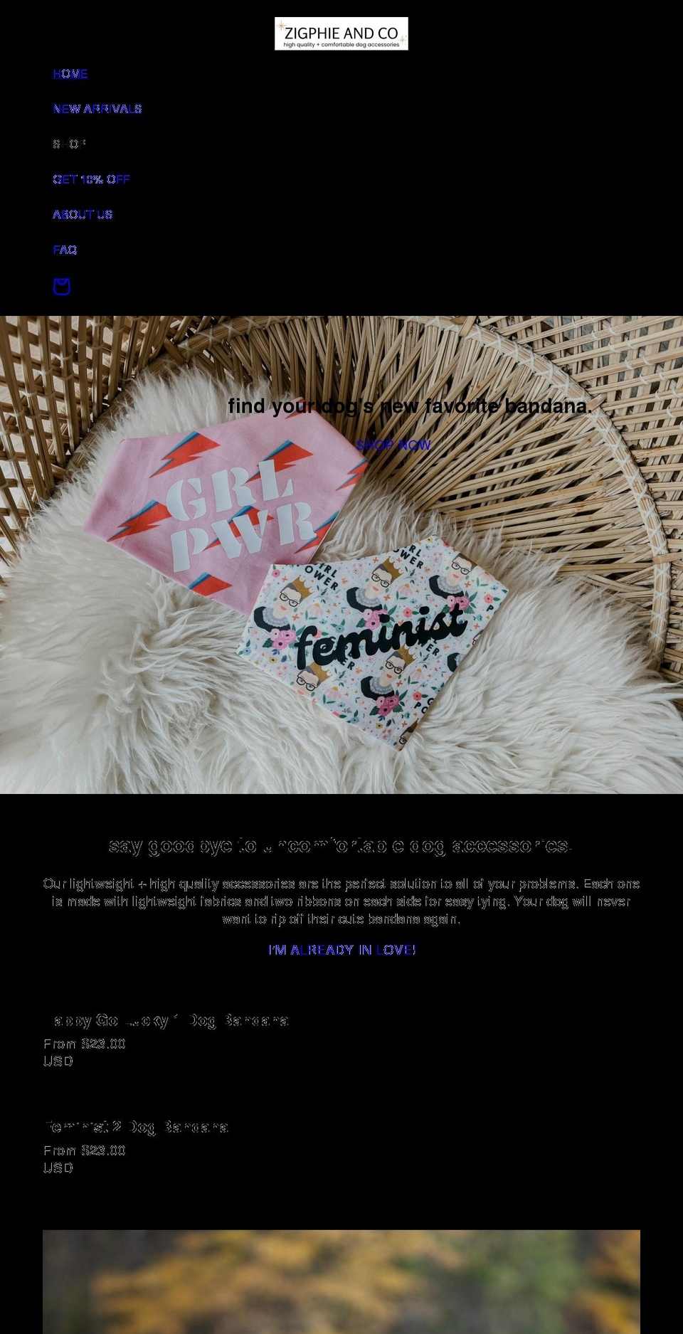 zigphieandco.com shopify website screenshot