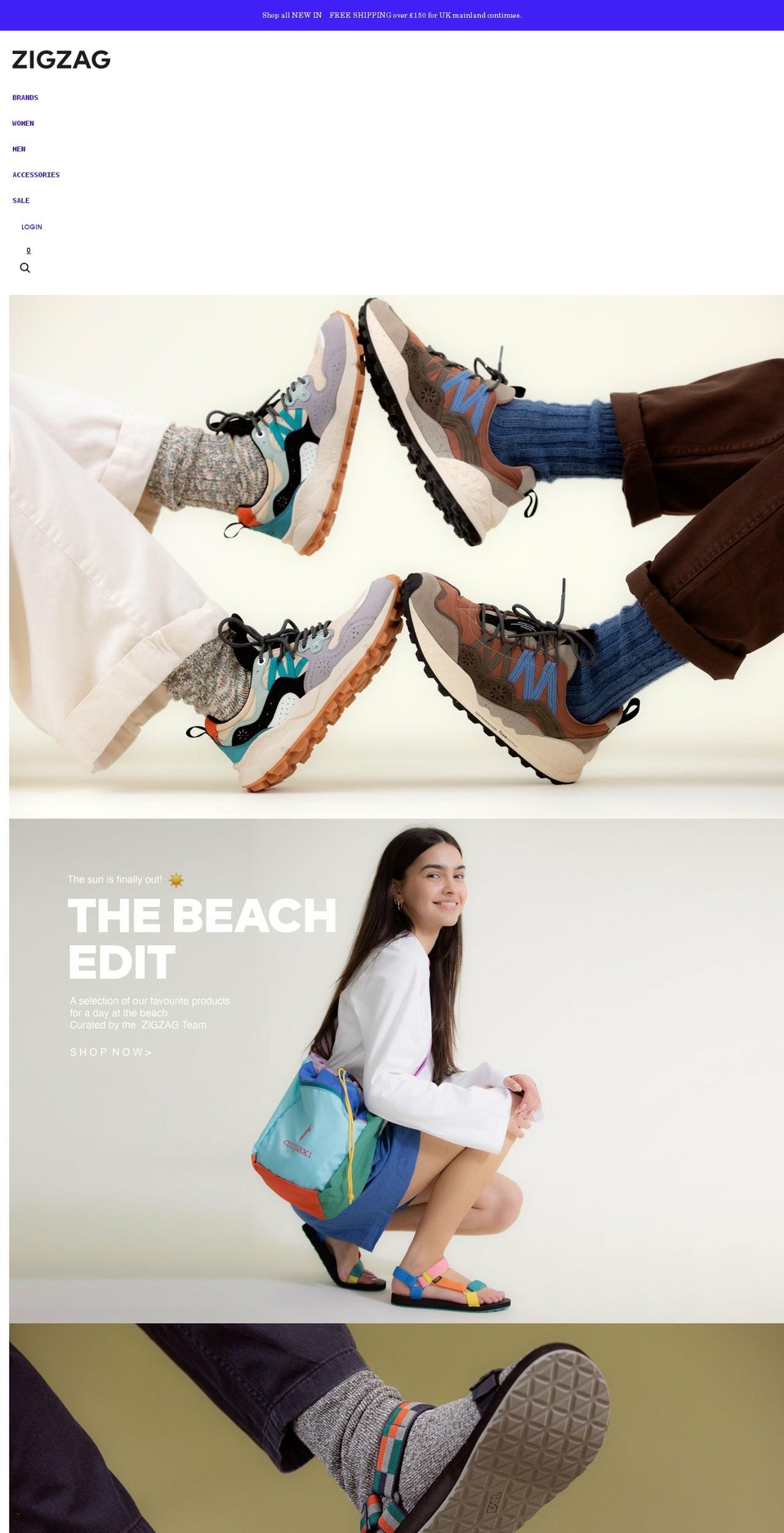 zigzagfootwear.com shopify website screenshot