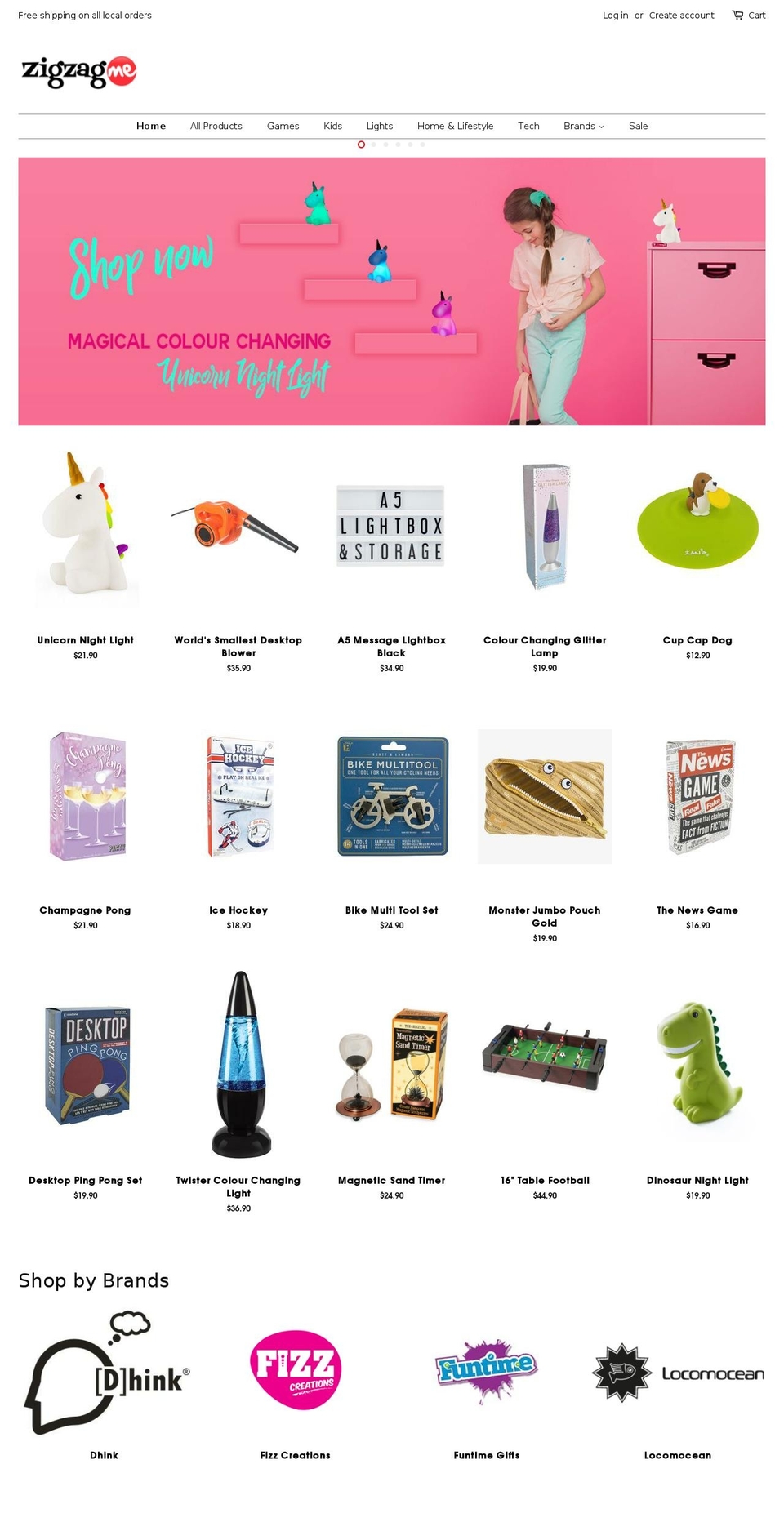 zigzagme.com — Shopify storefront screenshot