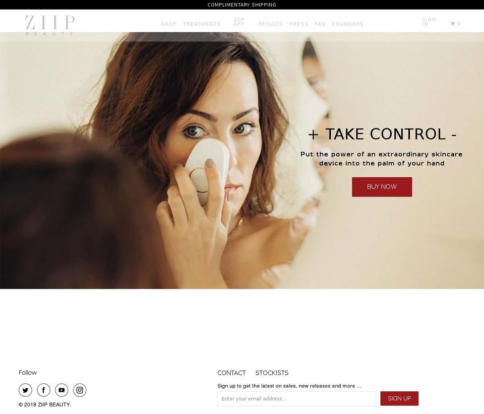 ziipbeauty.com shopify website screenshot