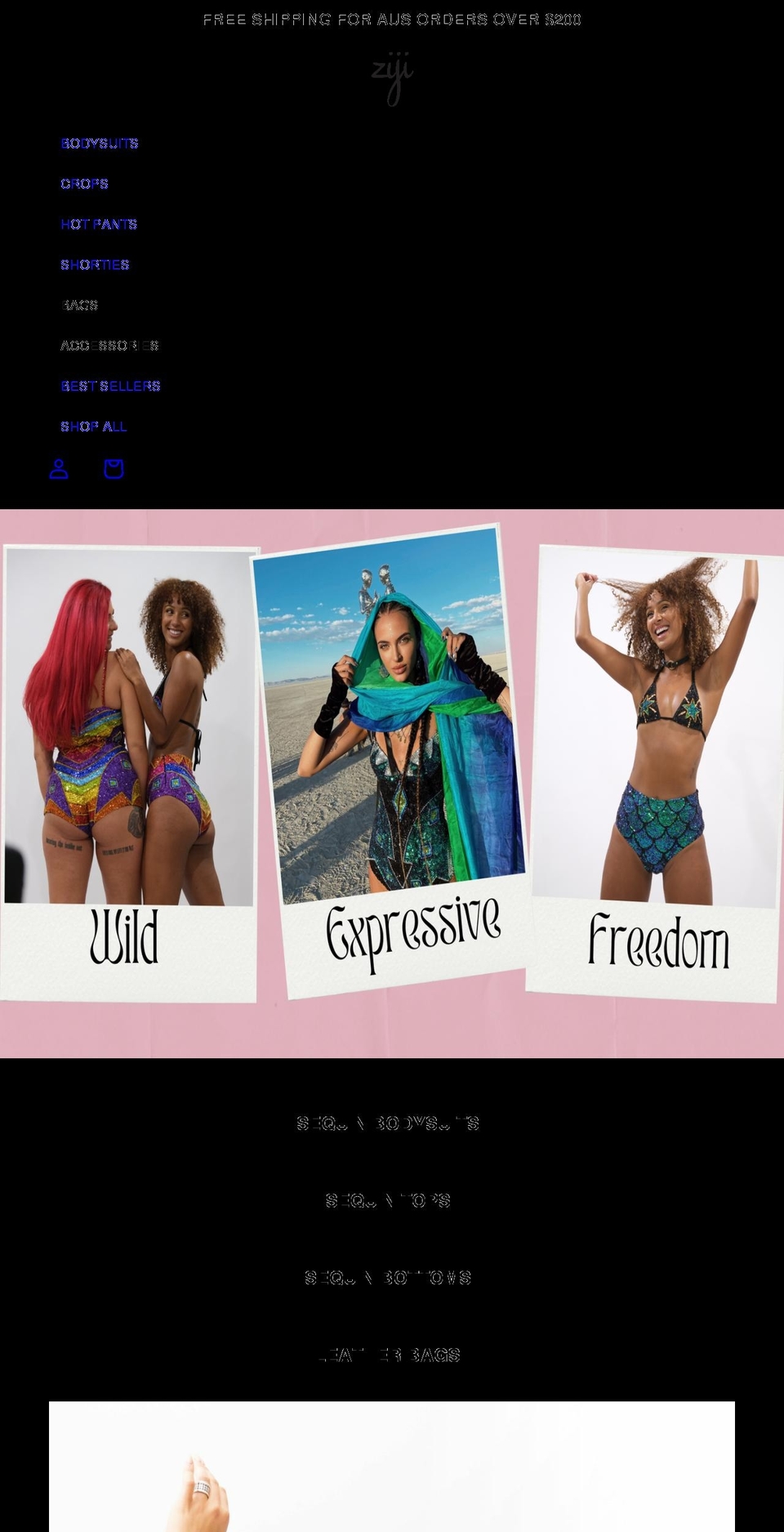 zijithelabel.com shopify website screenshot