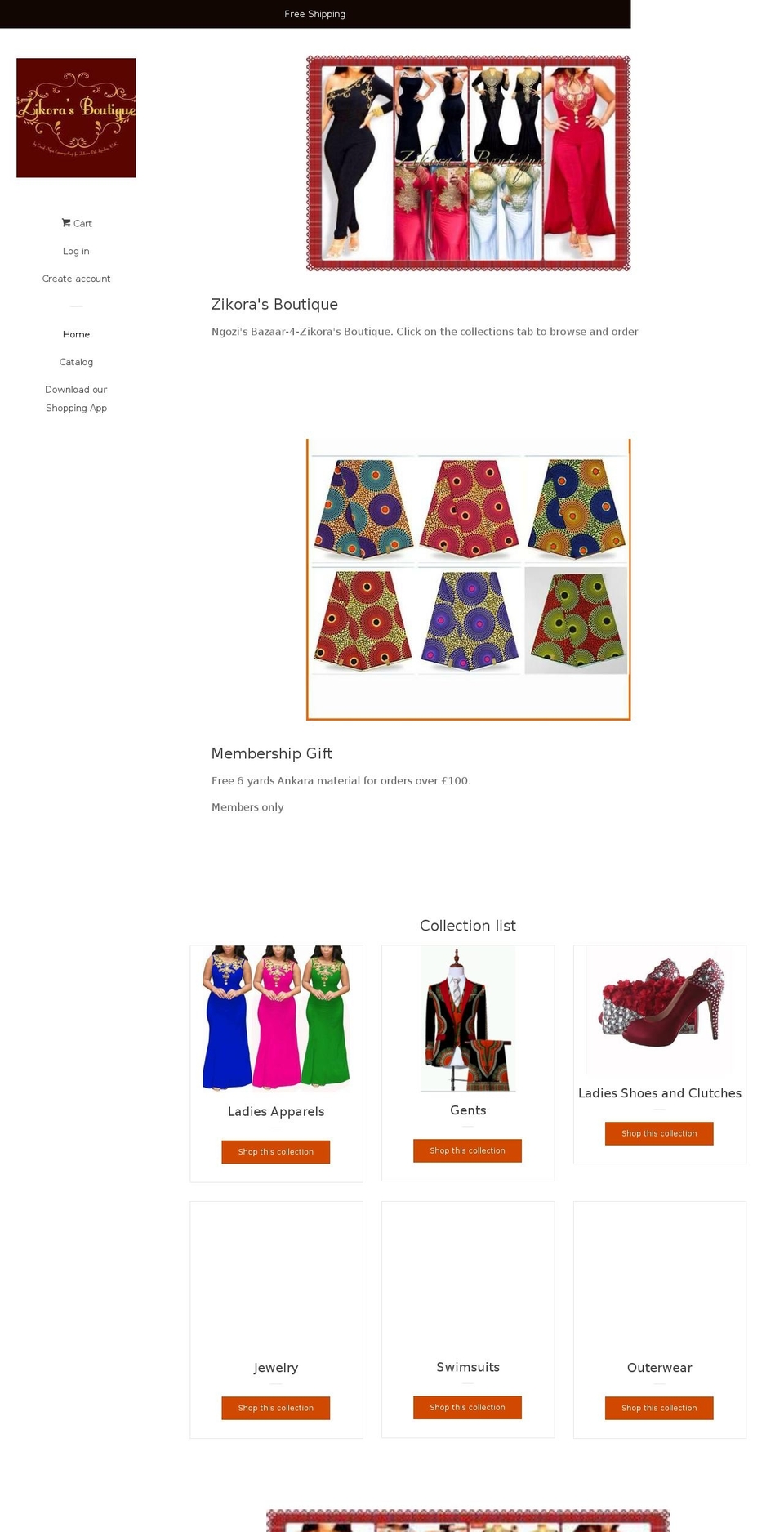 zikora.net shopify website screenshot