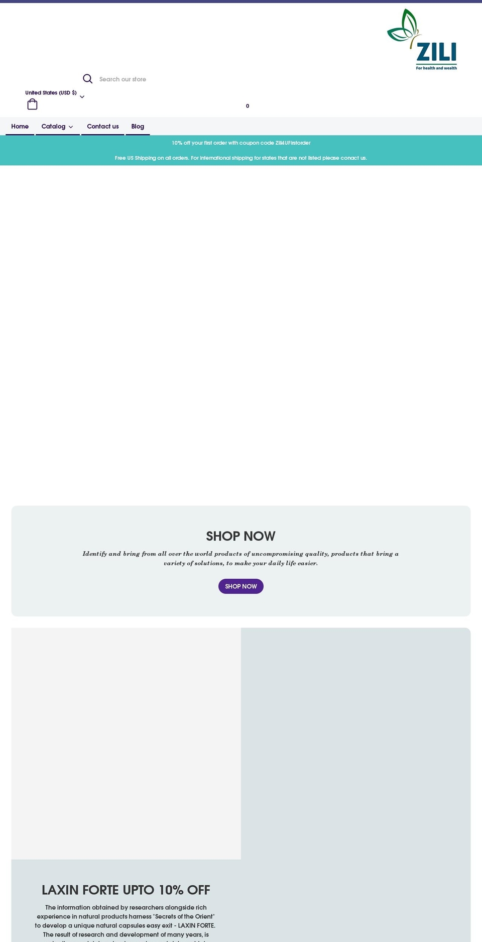 zili4u.com shopify website screenshot