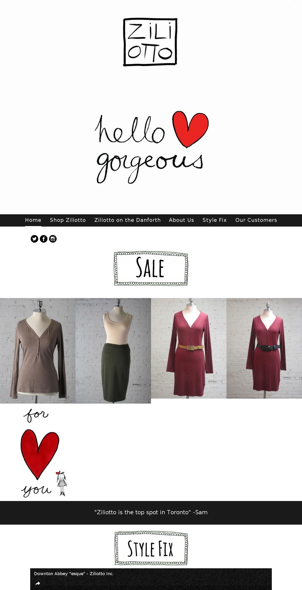 ziliotto.com shopify website screenshot