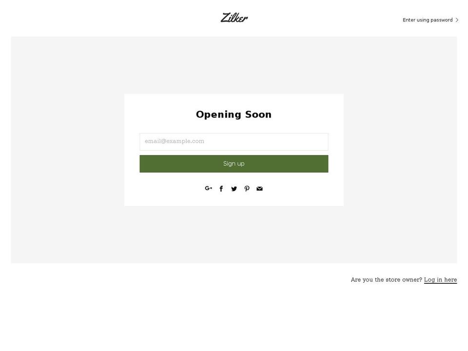 zilker.com shopify website screenshot