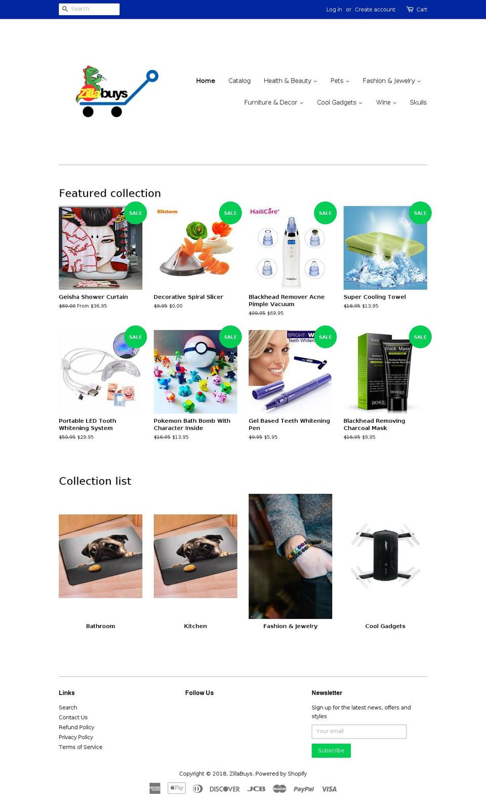 zillabuys.com — Shopify storefront screenshot