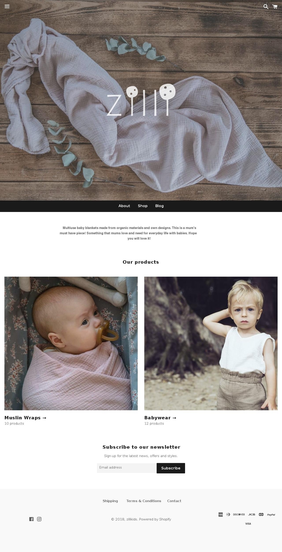 zillikids.com shopify website screenshot