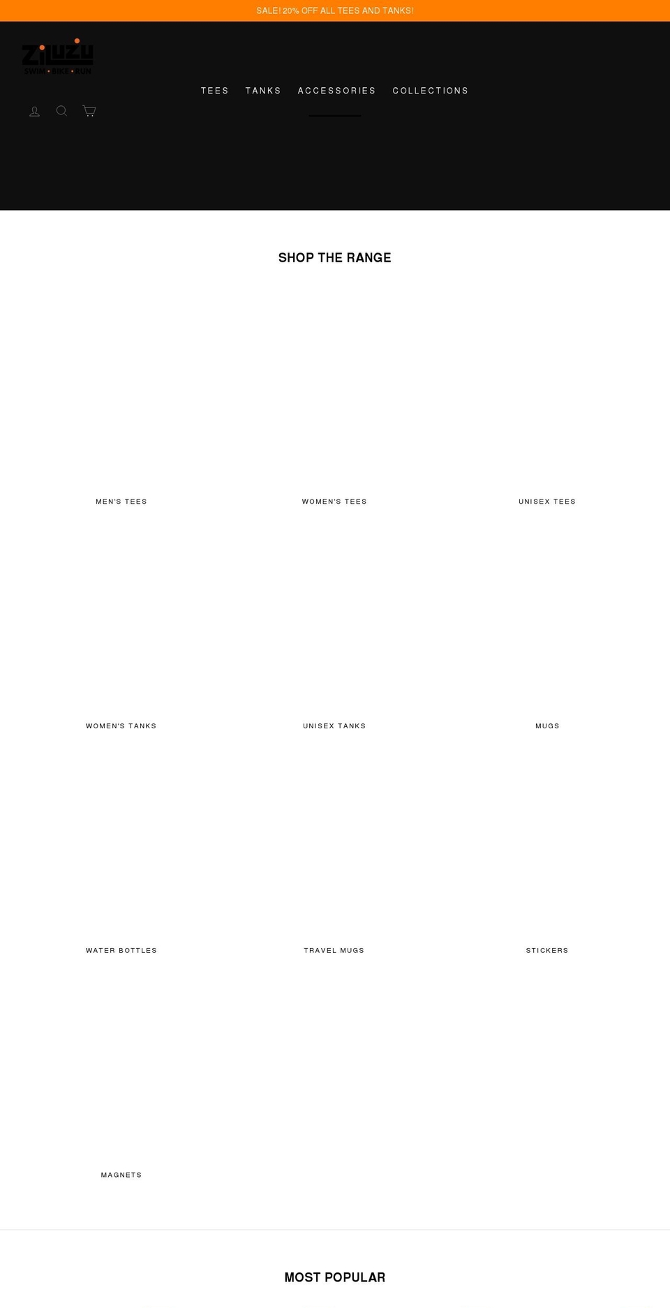 ziluzu.com shopify website screenshot