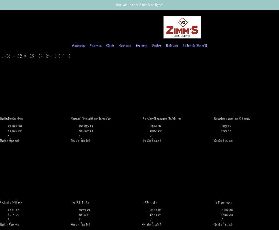 zimms.ca shopify website screenshot