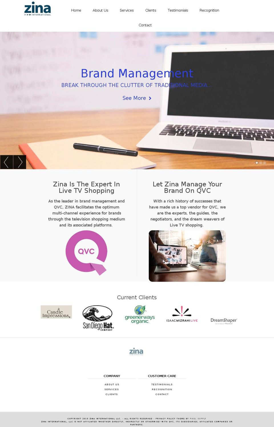 zinainternational.com — Shopify store on .com