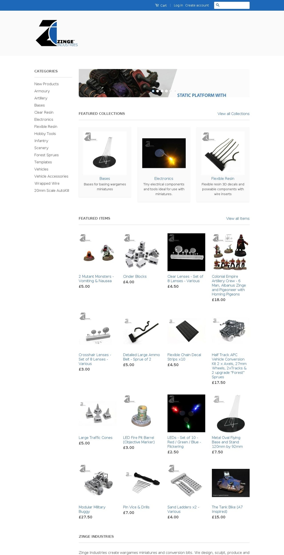 zingeindustries.com shopify website screenshot