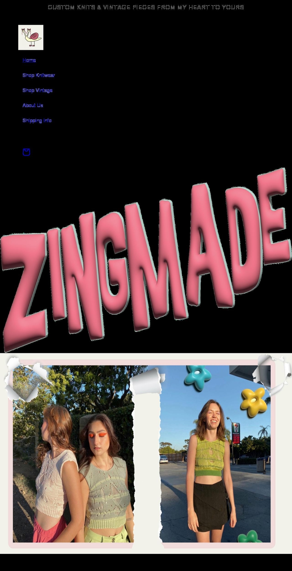 zingmade.com shopify website screenshot