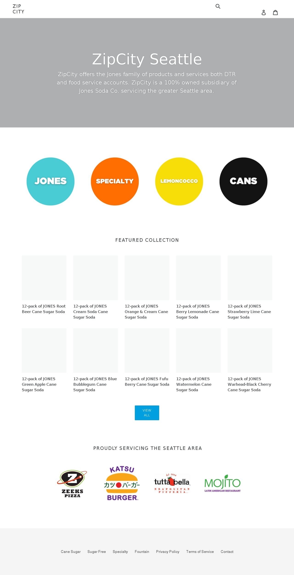 zipcityseattle.com shopify website screenshot