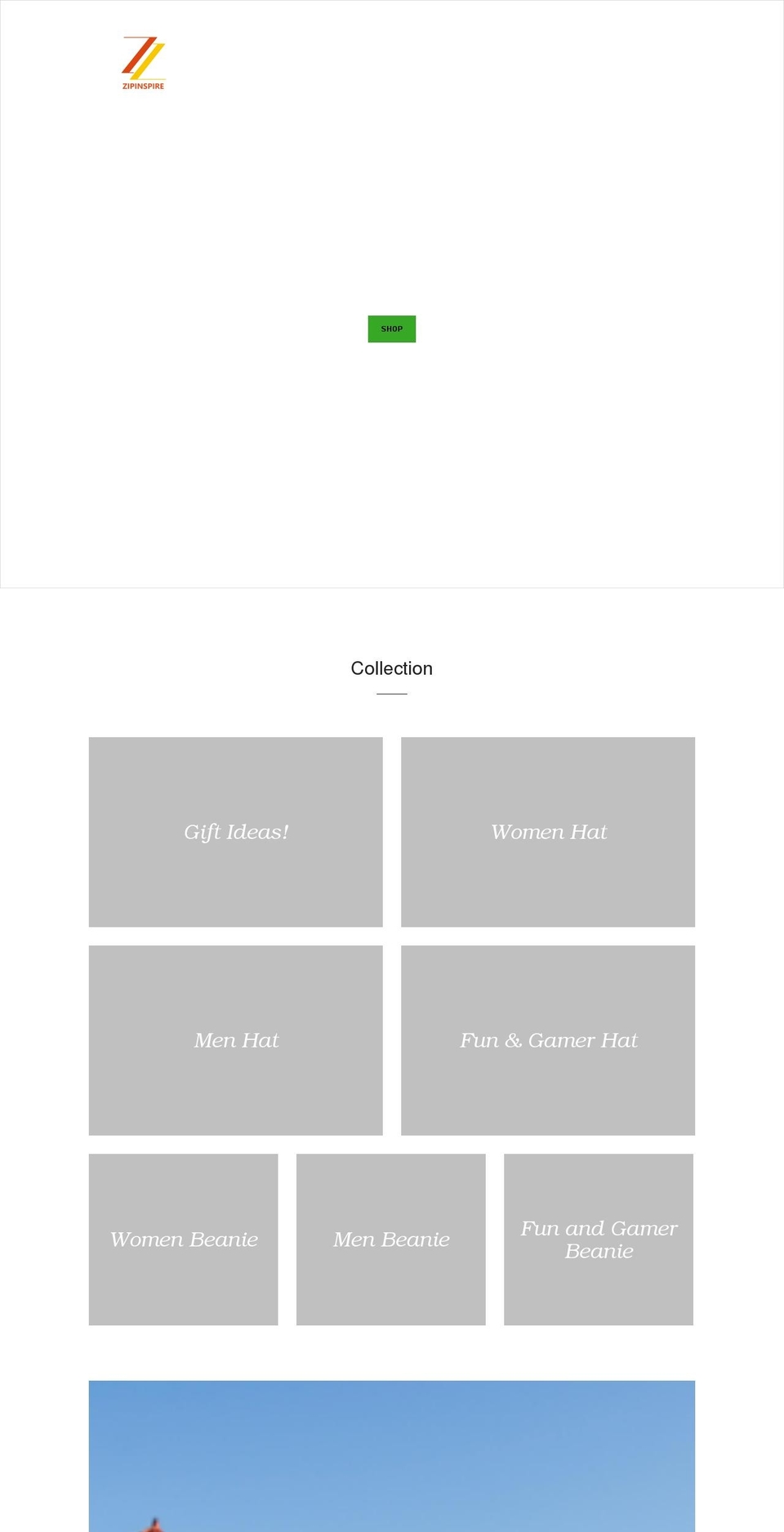 zipinspire.com shopify website screenshot