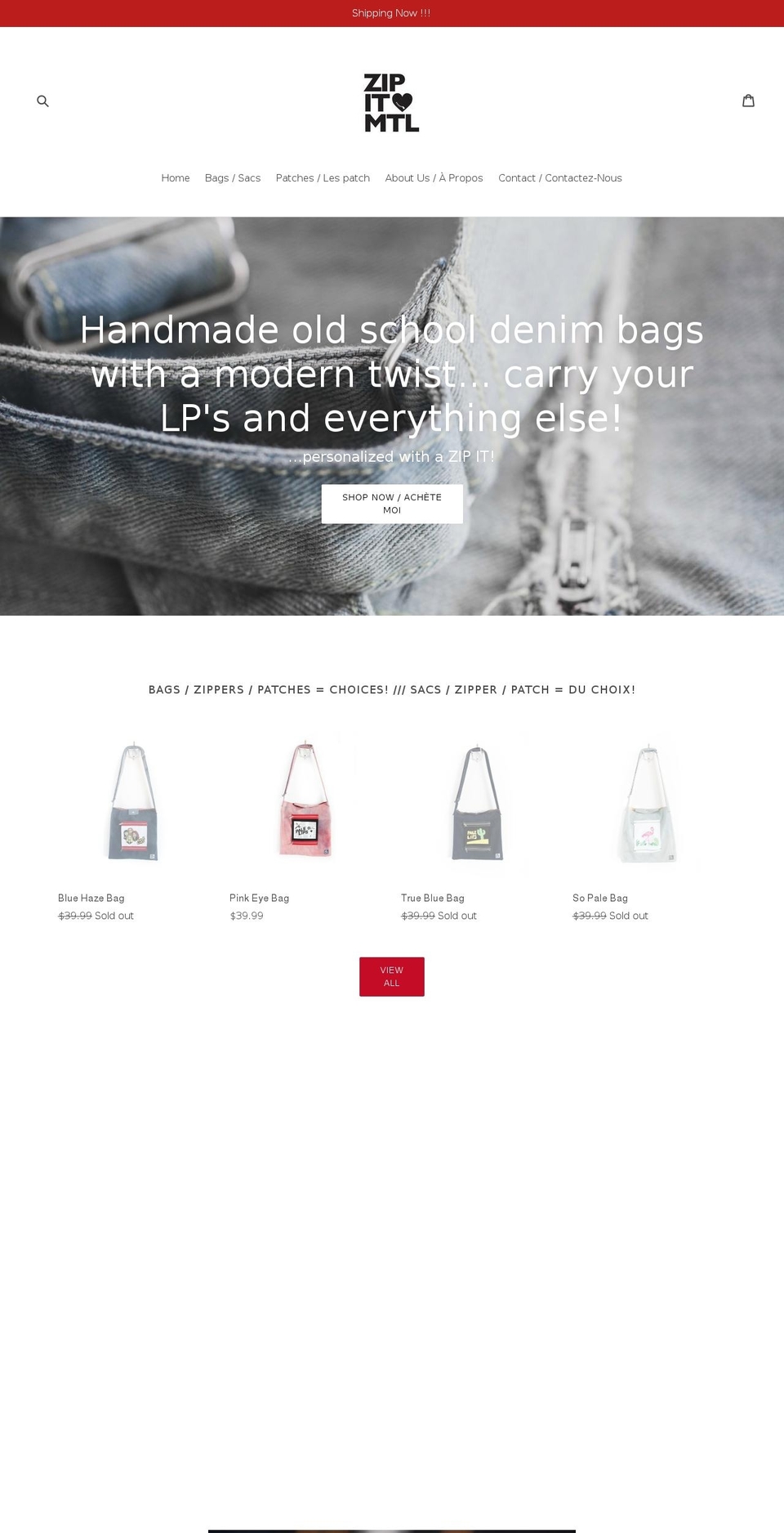 zipitmontreal.com — Shopify storefront screenshot
