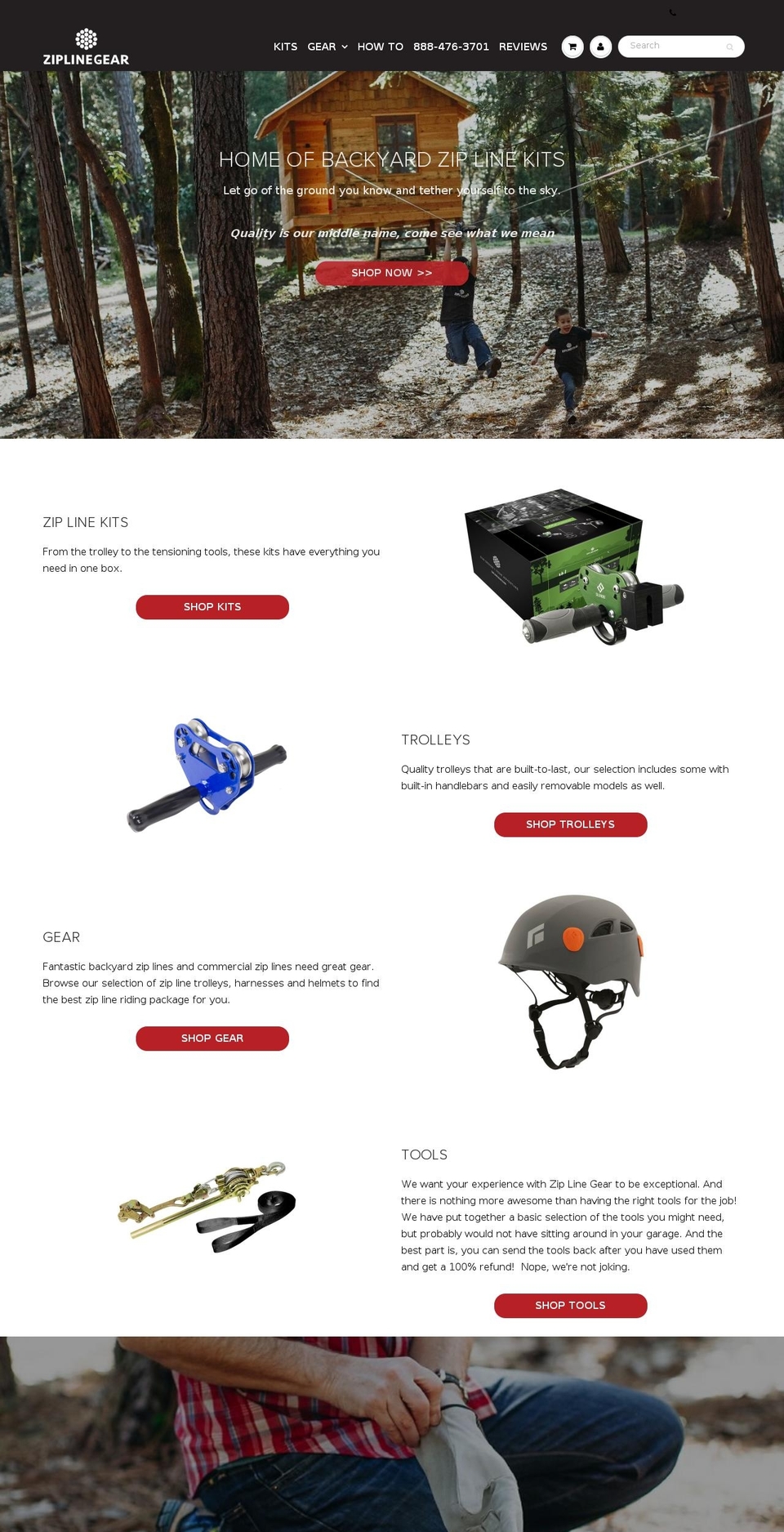 M_12 Shopify theme site example ziplineequipment.net