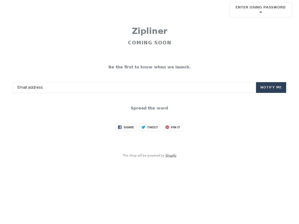 zipliner.store shopify website screenshot