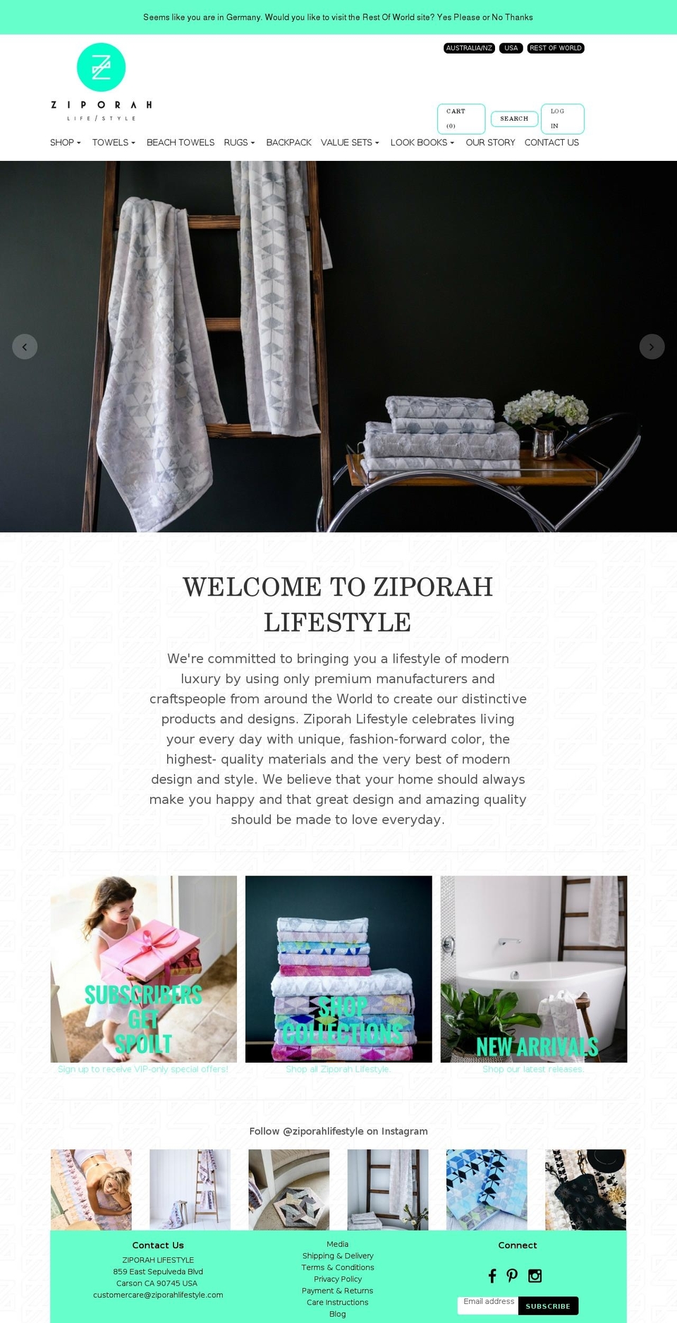 ziporahlifestyle.com shopify website screenshot