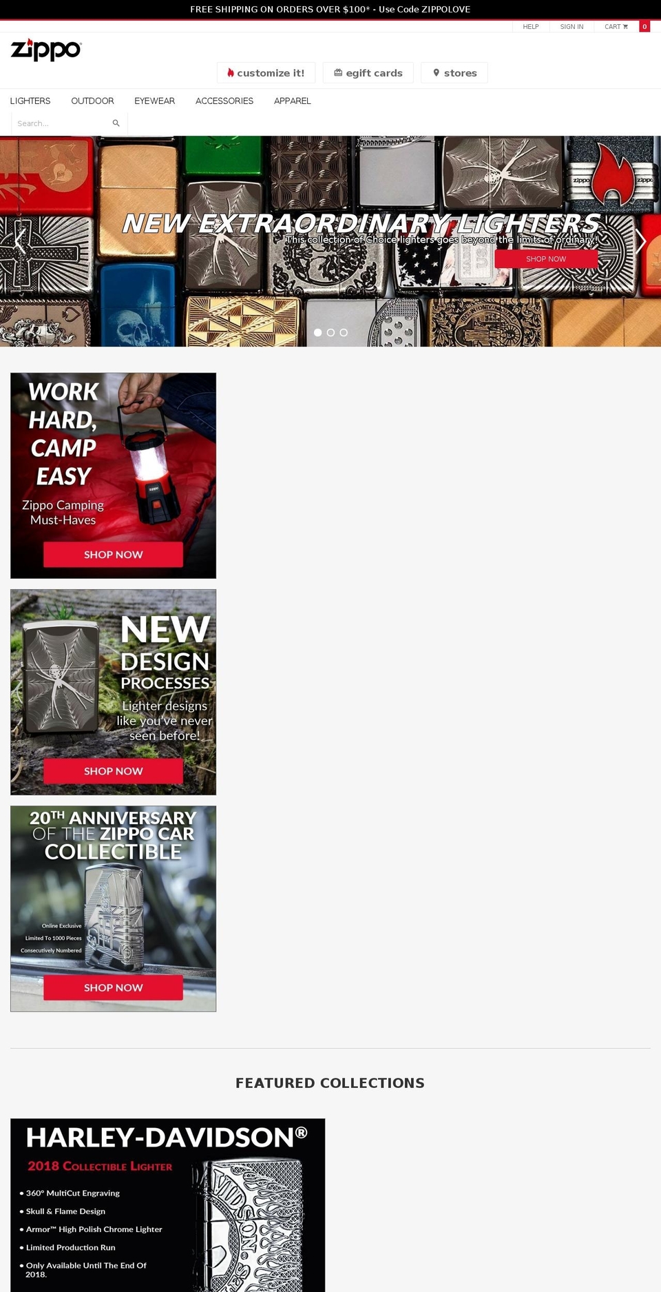 zippo.pub shopify website screenshot