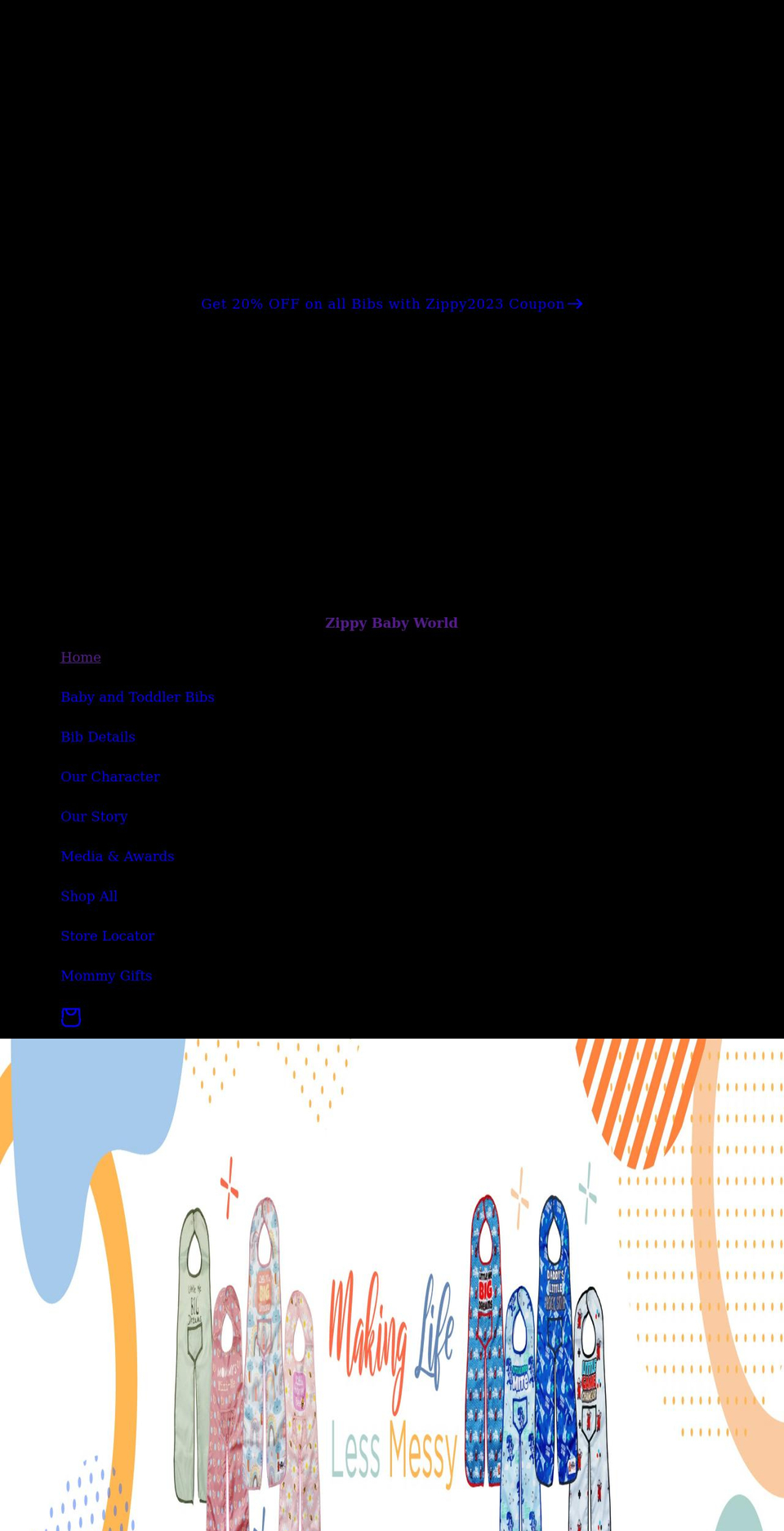 zippybib.com shopify website screenshot