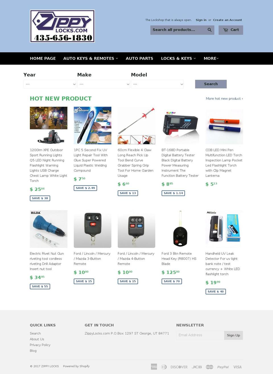 zippylockshop.net shopify website screenshot