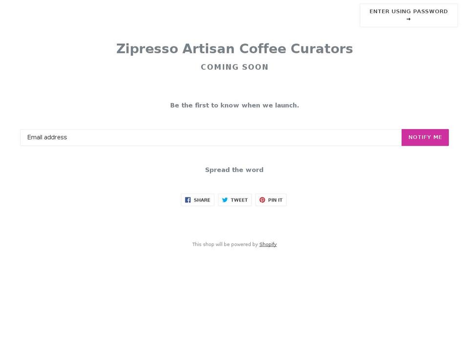 zipresso.com — Shopify storefront screenshot