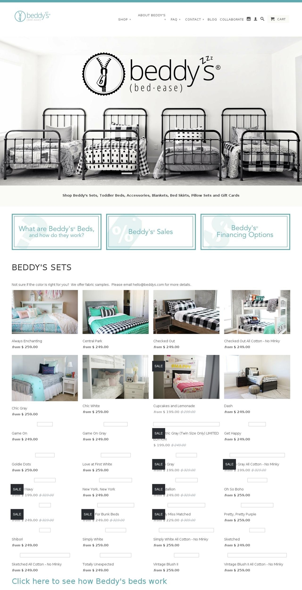 zipupyourbed.com — Shopify storefront screenshot