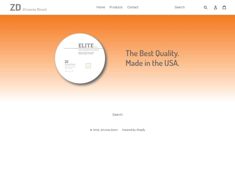 zirconiadirect.com — Shopify storefront screenshot